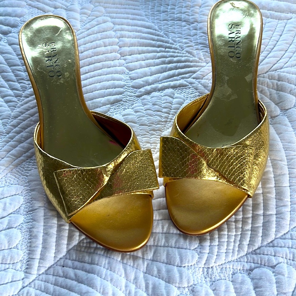 Franco Sarto Gold Sandals